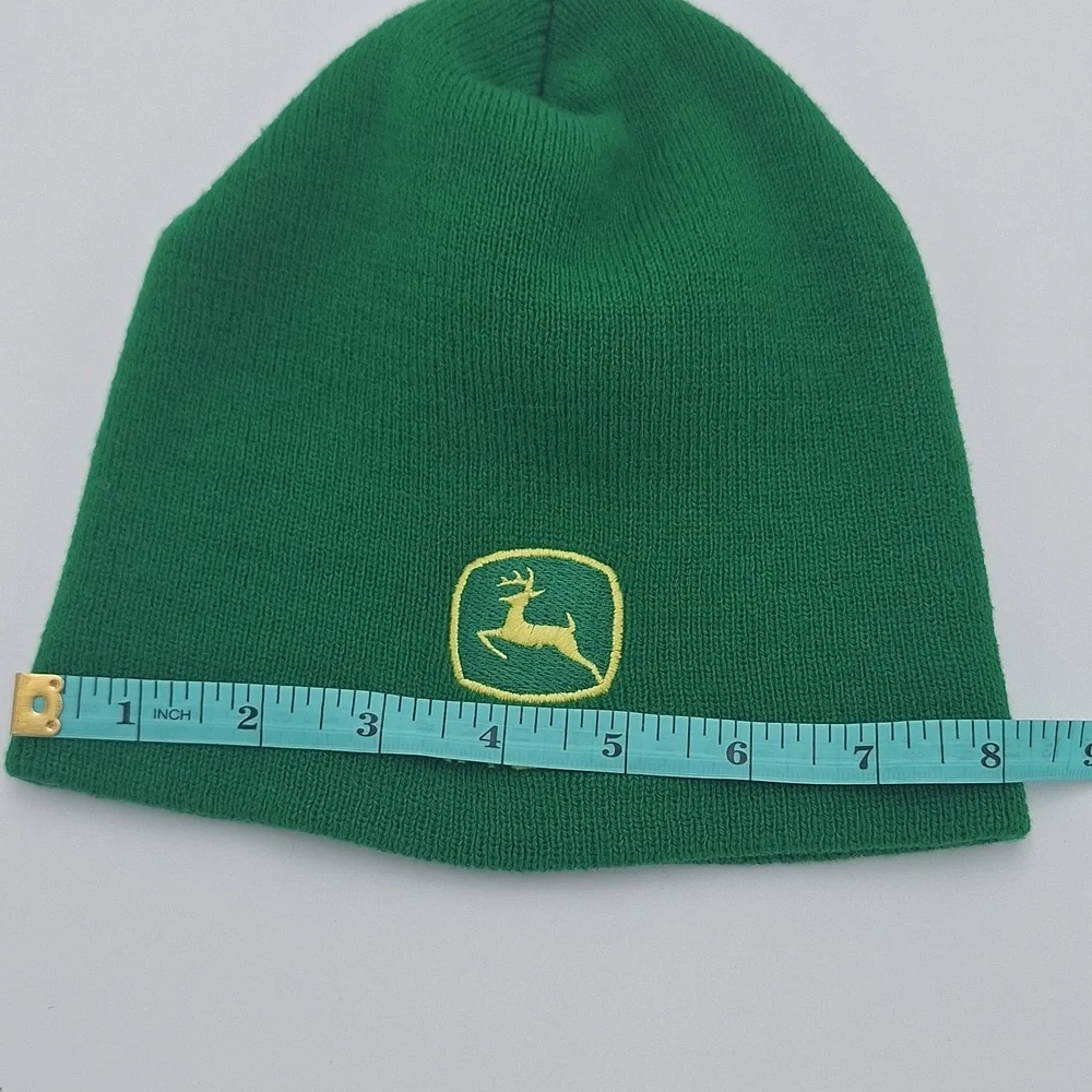 John Deere Green Knit Hat with Yellow Logo Kids